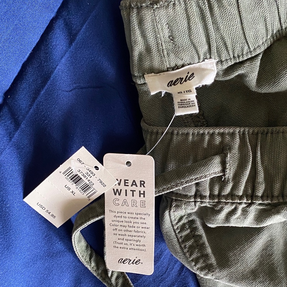 aerie NWT Olive Green Women’s Cargo Jogger Pants XL - Picture 5 of 11
